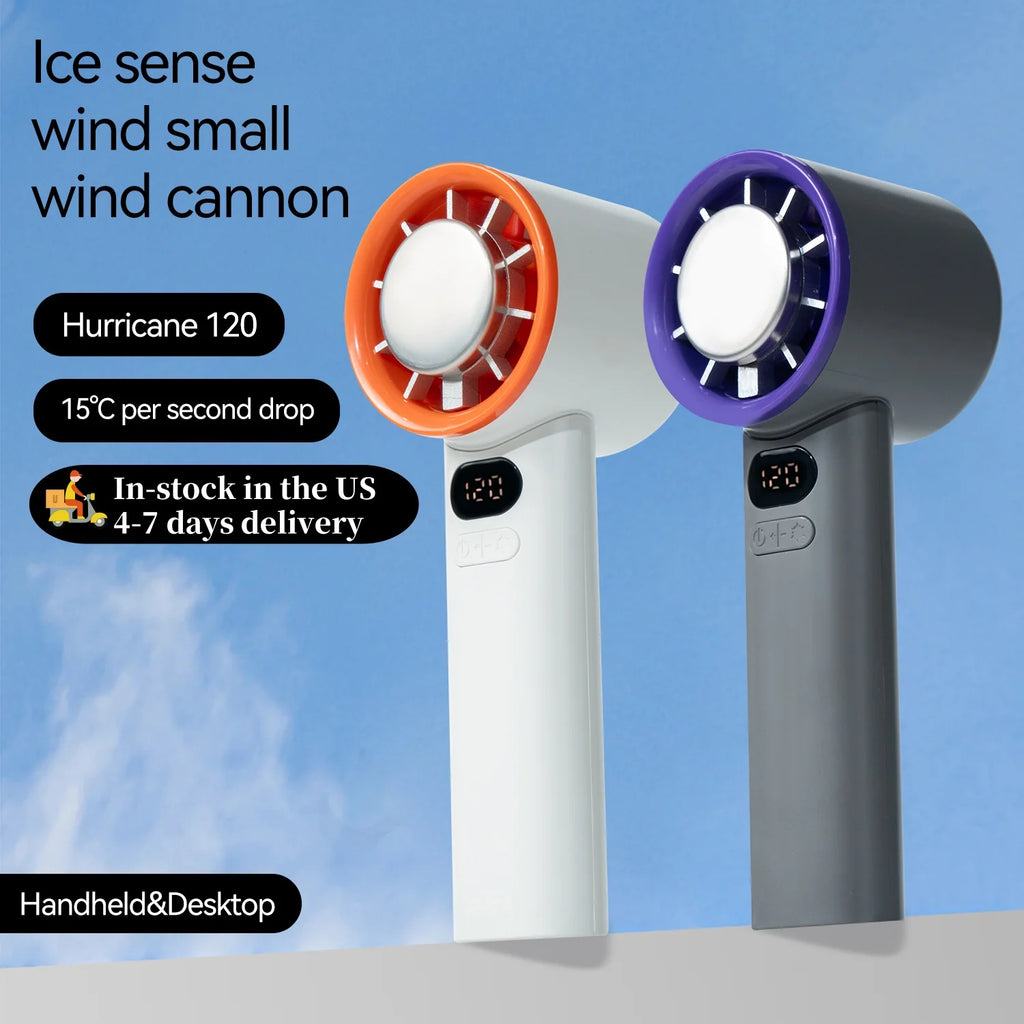 Portable Fan 120-Speed with Digital Display. Don’t sweat it — literally.! This tiny but mighty fan goes wherever you do. Instant cooling relief, fits in your bag, charges fast, zero hassle. #MiniButMighty #StayChill