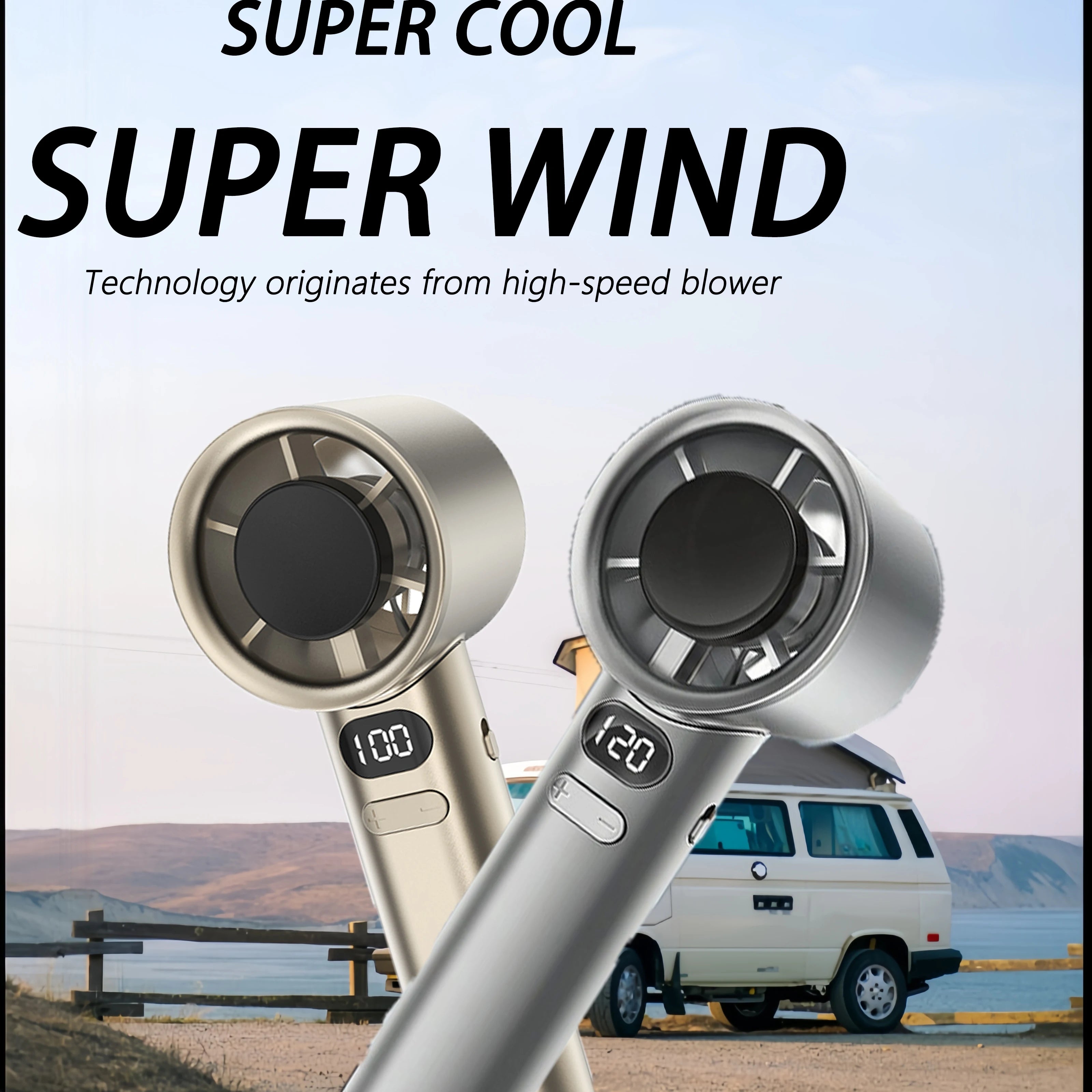 Portable Fan 120-Speed with Digital Display. Don’t sweat it — literally.! This tiny but mighty fan goes wherever you do. Instant cooling relief, fits in your bag, charges fast, zero hassle. #MiniButMighty #StayChill