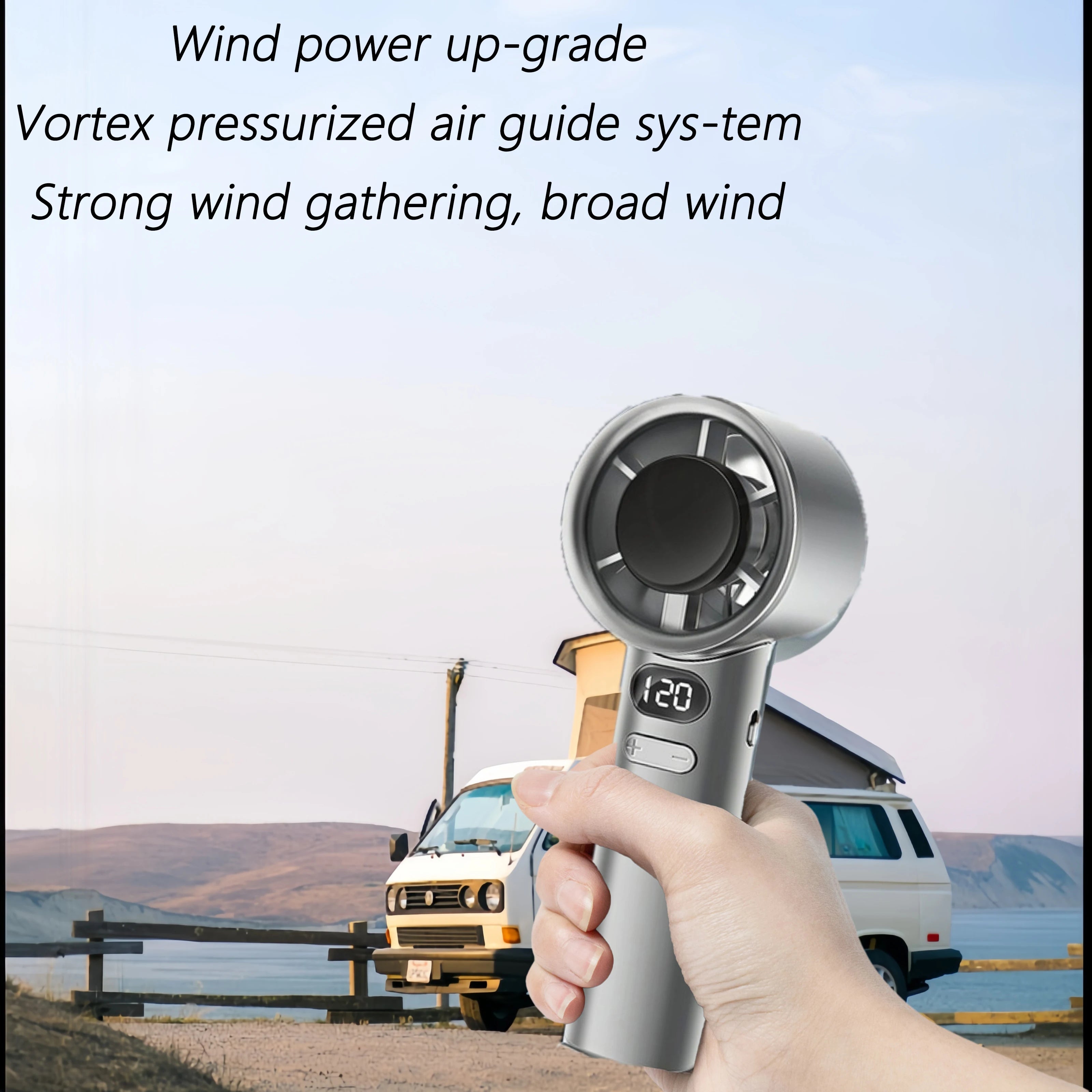 Portable Fan 120-Speed with Digital Display. Don’t sweat it — literally.! This tiny but mighty fan goes wherever you do. Instant cooling relief, fits in your bag, charges fast, zero hassle. #MiniButMighty #StayChill